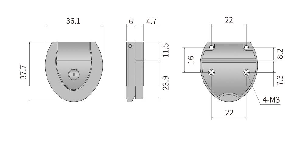 合金箱扣_镀铬饰品盒搭扣锁_仪器箱锁扣6517-38K