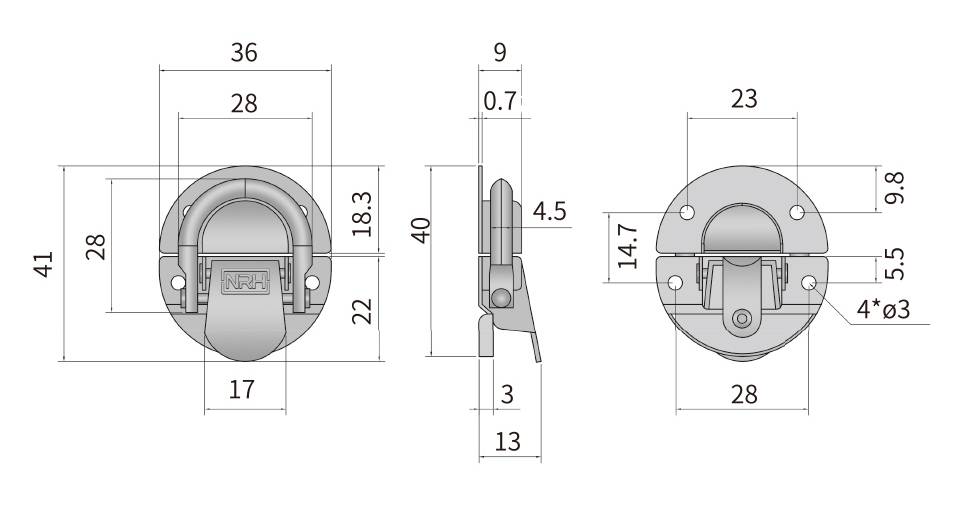 箱扣_保温箱箱扣_小型搭扣6450-40