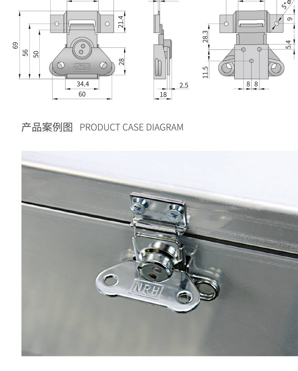 蝴蝶锁芯_不锈钢蝴蝶锁芯_航空箱蝴蝶锁扣6311-56