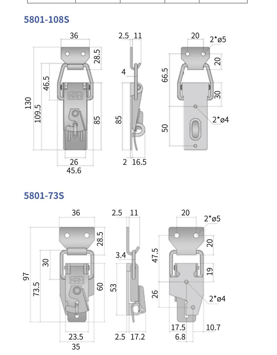 保险搭扣_五金挂锁搭扣锁_不锈钢保险搭扣5801-108s